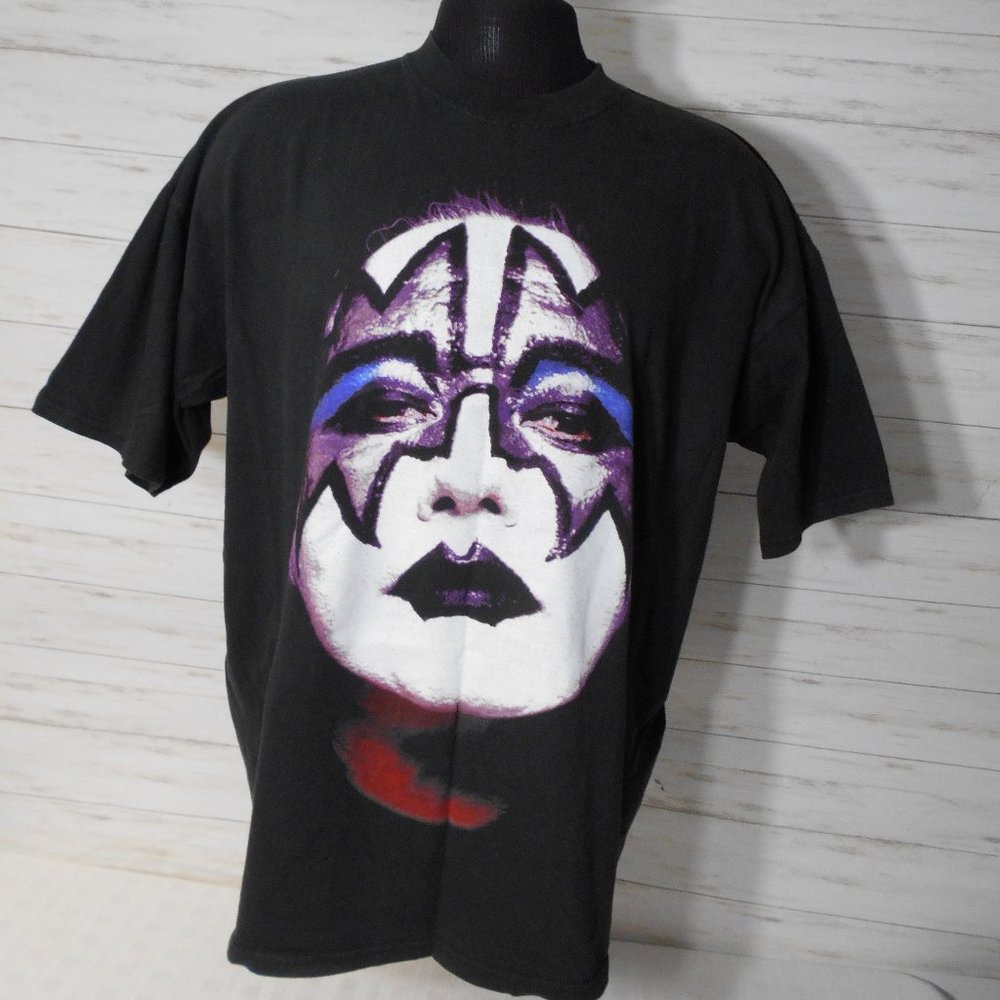 Vtg. 2000 KISS Big Face Ace Frehley Concert T-Shirt XXL Official Farewell Tour - Picture 1 of 14